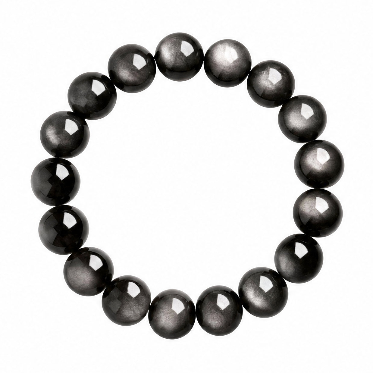 Natural Rainbow Eye Obsidian Bracelet