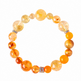 Five Elements Balance Amethyst Aquamarine Bracelet