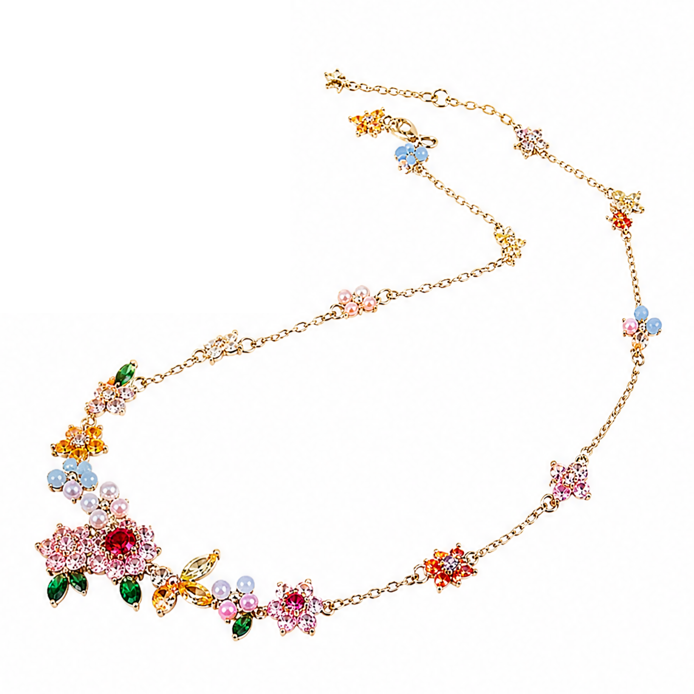 American Vintage Floral Color Jewelry Set