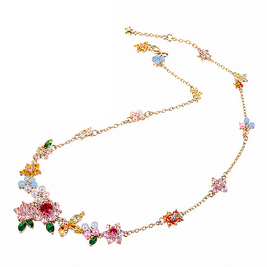 American Vintage Floral Color Jewelry Set