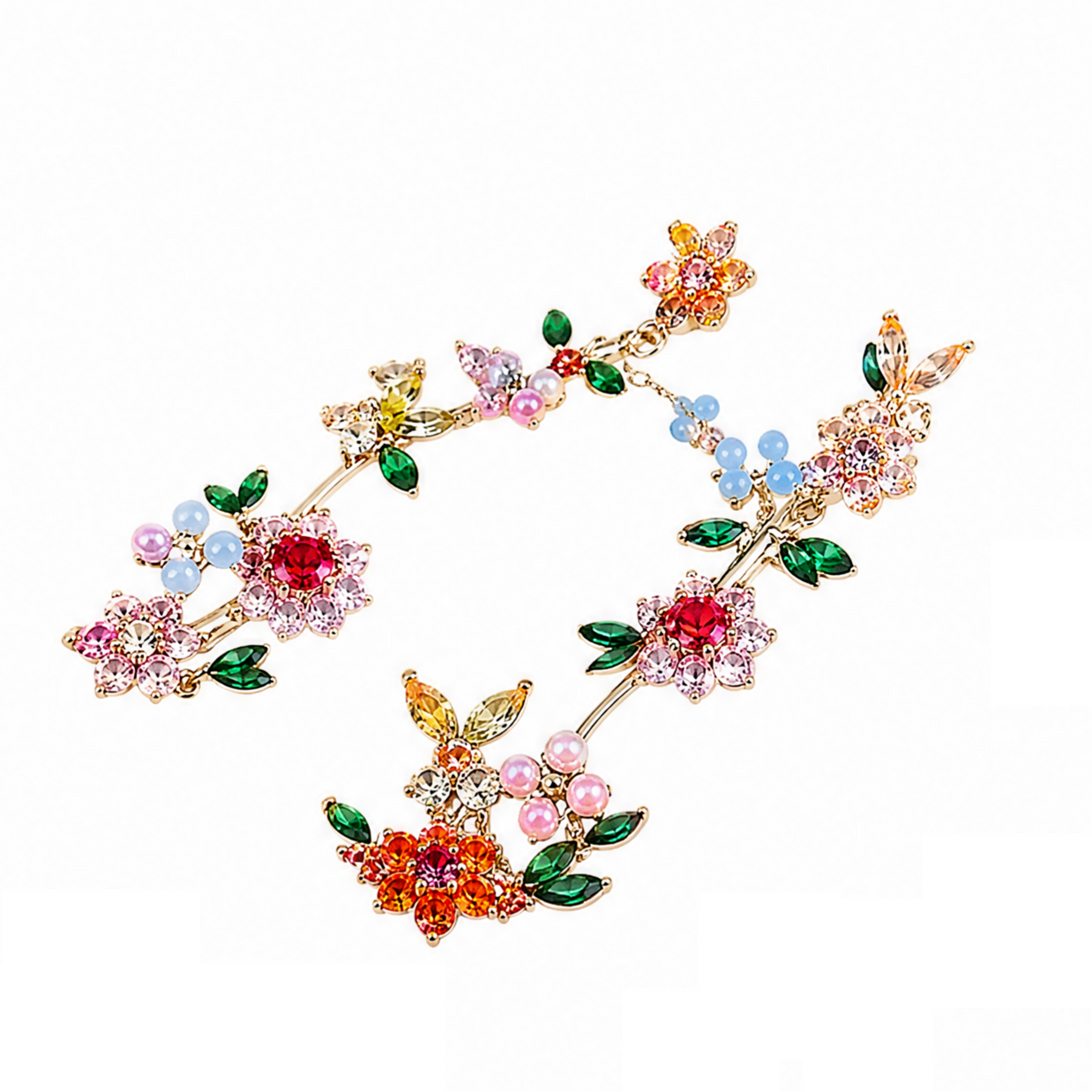 American Vintage Floral Color Jewelry Set