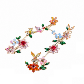American Vintage Floral Color Jewelry Set