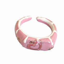 Y2K Colorful Asymmetric Enamel Open Ring