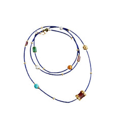 Natural Lapis Lazuli Wrap Bracelet