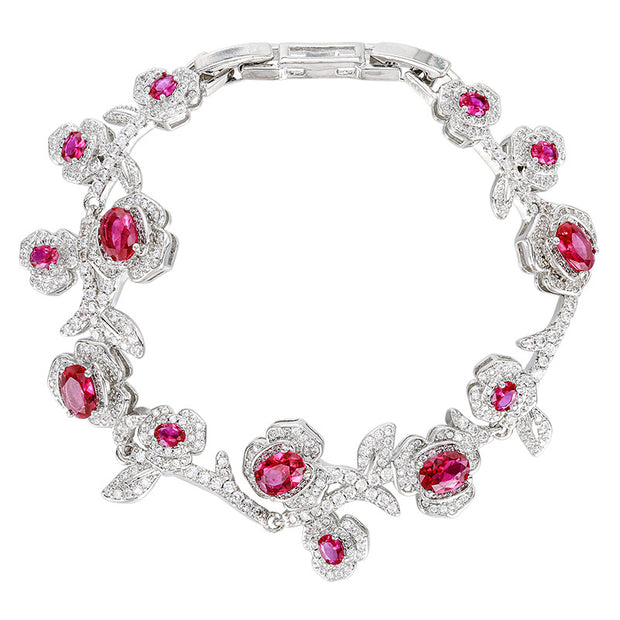 Vintage Red Corundum Bracelet