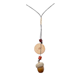 Long Acorn Collar Necklace