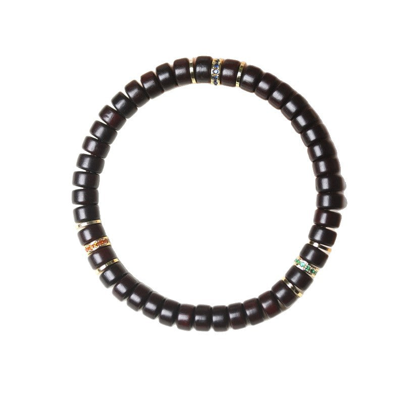 Sandalwood Pill Bead Mala Bracelet
