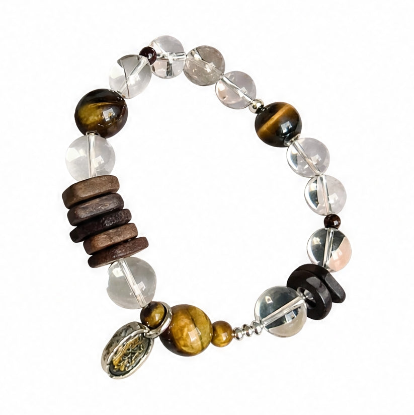 White Crystal Tiger’s Eye Bracelet