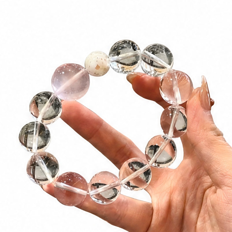 Single Circle White Crystal Bracelet