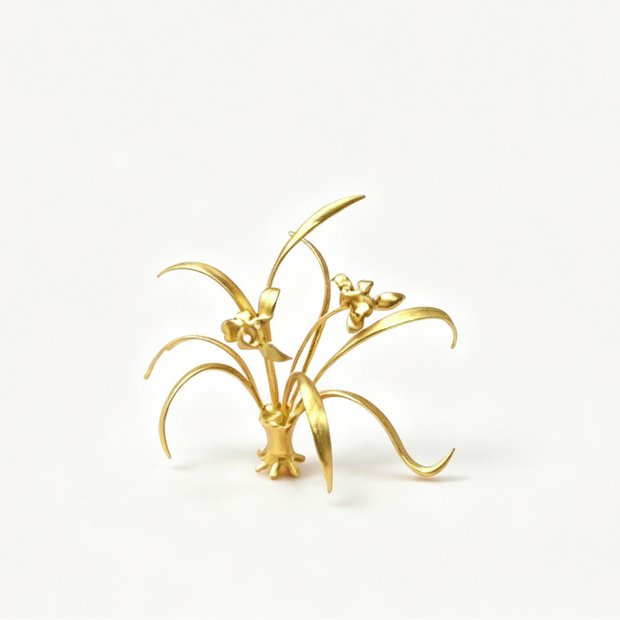 Golden Orchid Statement Piece
