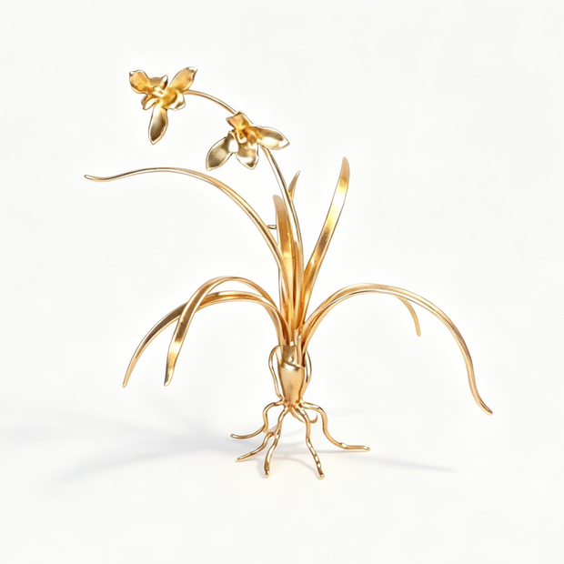 Golden Orchid Statement Piece