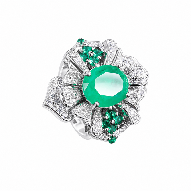 Vintage Emerald Zircon Ring