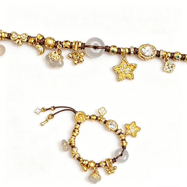 Brass Wealth God Gourd Charm Bracelet