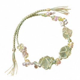 New Chinese Retro Colorful Flower Braided Bracelet