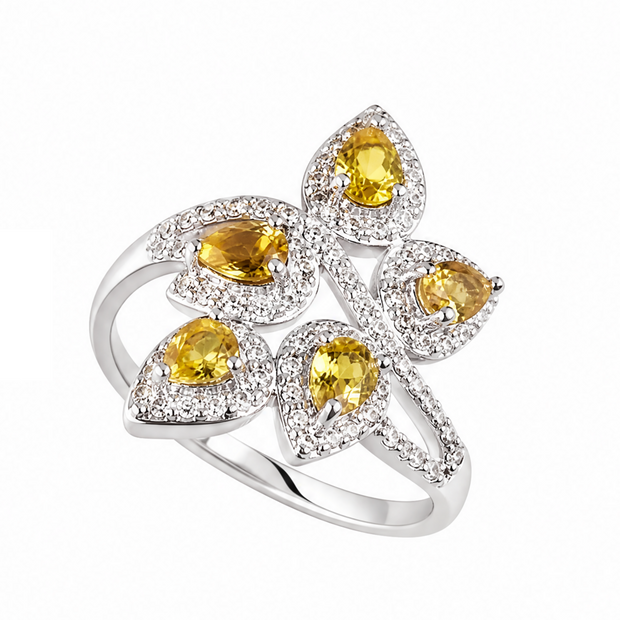 Natural Crystal Adjustable Ring