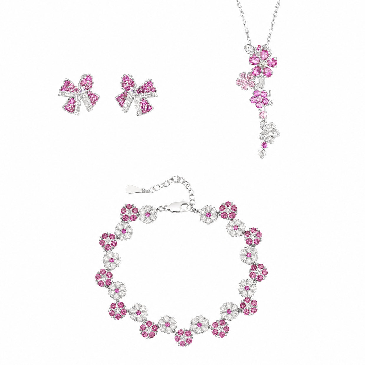 Huayuemei Red Corundum Zircon Bracelet