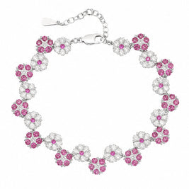Huayuemei Red Corundum Zircon Bracelet