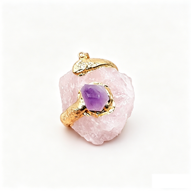 Raw Crystal DIY Pendant Components