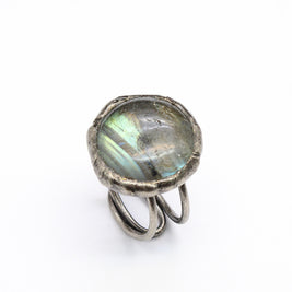 Tourmaline & Crystal Art Ring